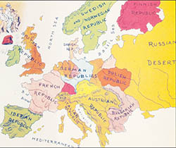 The cartoon map of Europe printed in the Christmas 1890 edition of The Truth.